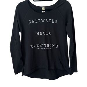 Saltwater Heals Everything Long Sleeve Knit T-shirt L